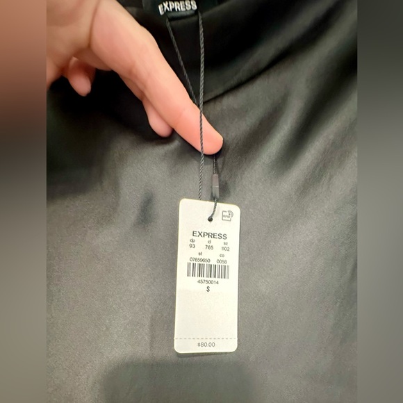 NWT Express- size: small- High-Waisted- Satin Side Slit Maxi Skirt - Picture 4 of 4